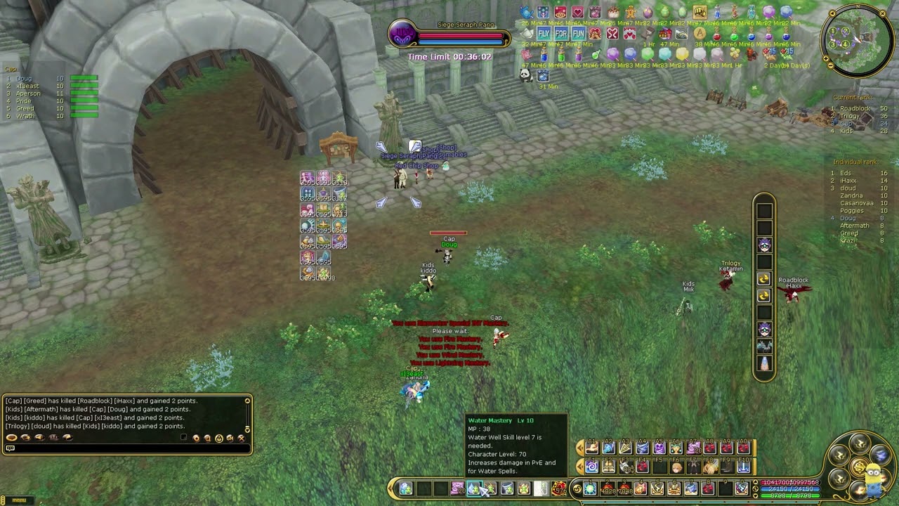 INSANITY FLYFF GUILD SIEGE, PvP arcanist 2023 07 23 12