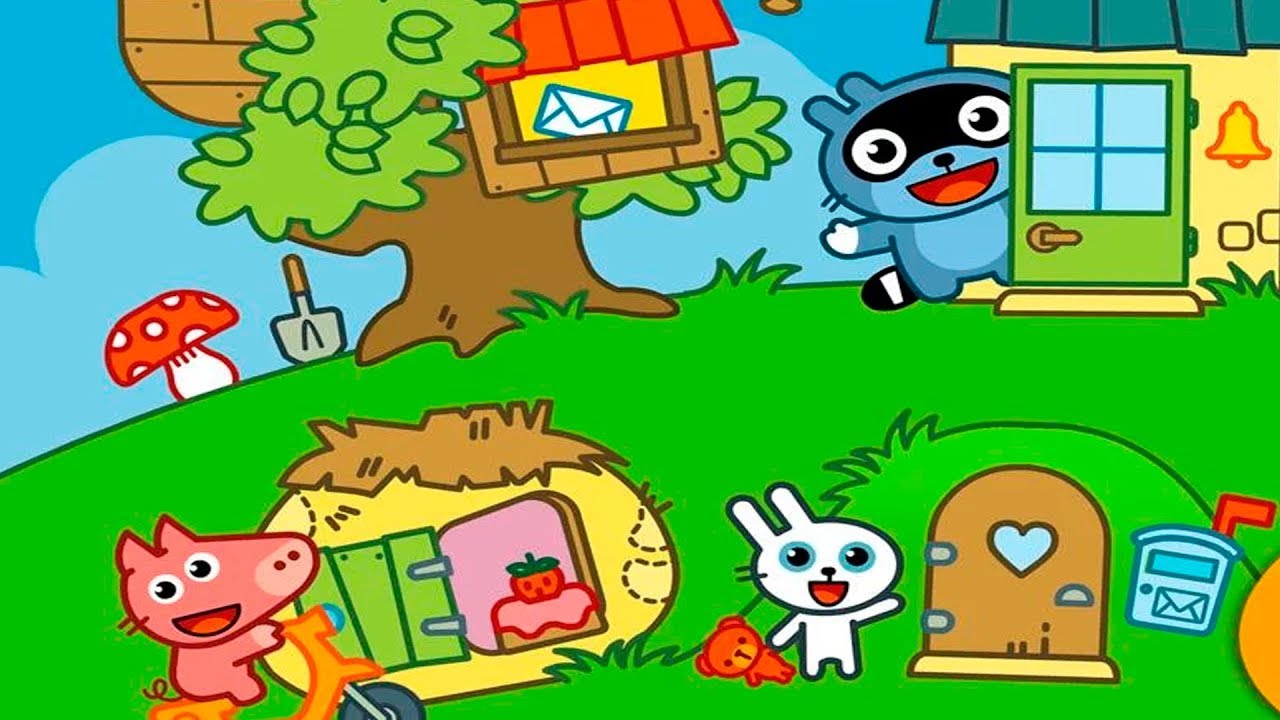 Приключения енота Панго в городке животных | играем в детскую игру