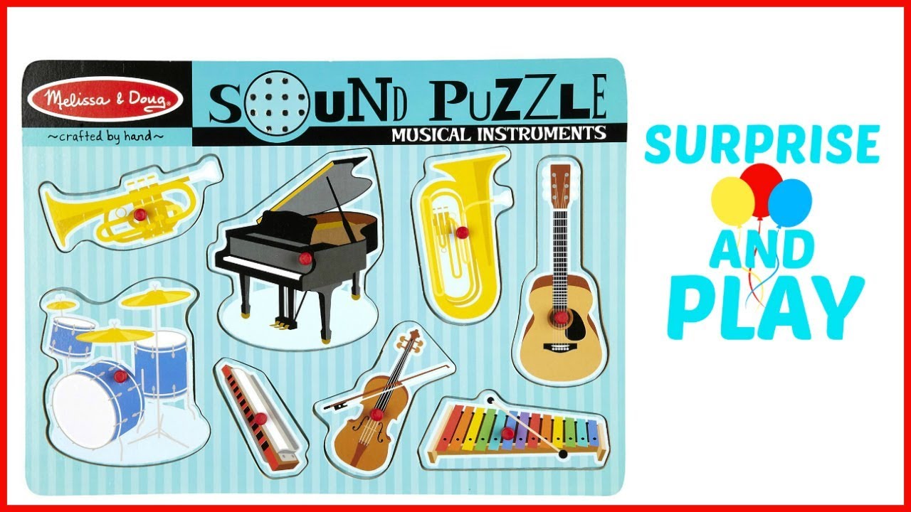 Learn Musical Instruments Names and Sounds with Melissa and Doug Sound Puzzles