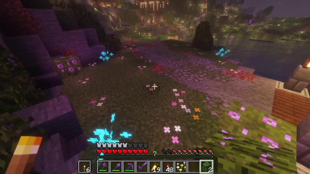 creating paths to plot out my village. |Forever World| #minecraft #survival #Foreverworld