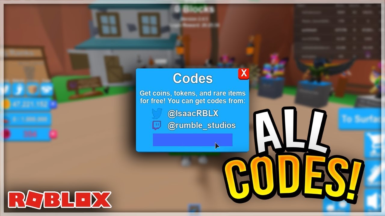 ALL *NEW* Mining Simulator Codes Feb 2020 - ROBLOX