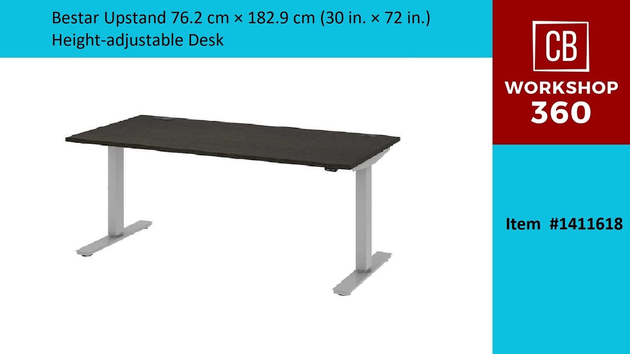 Bestar Upstand 76.2 cm × 182.9 cm (30 in. × 72 in.) Height-adjustable Desk