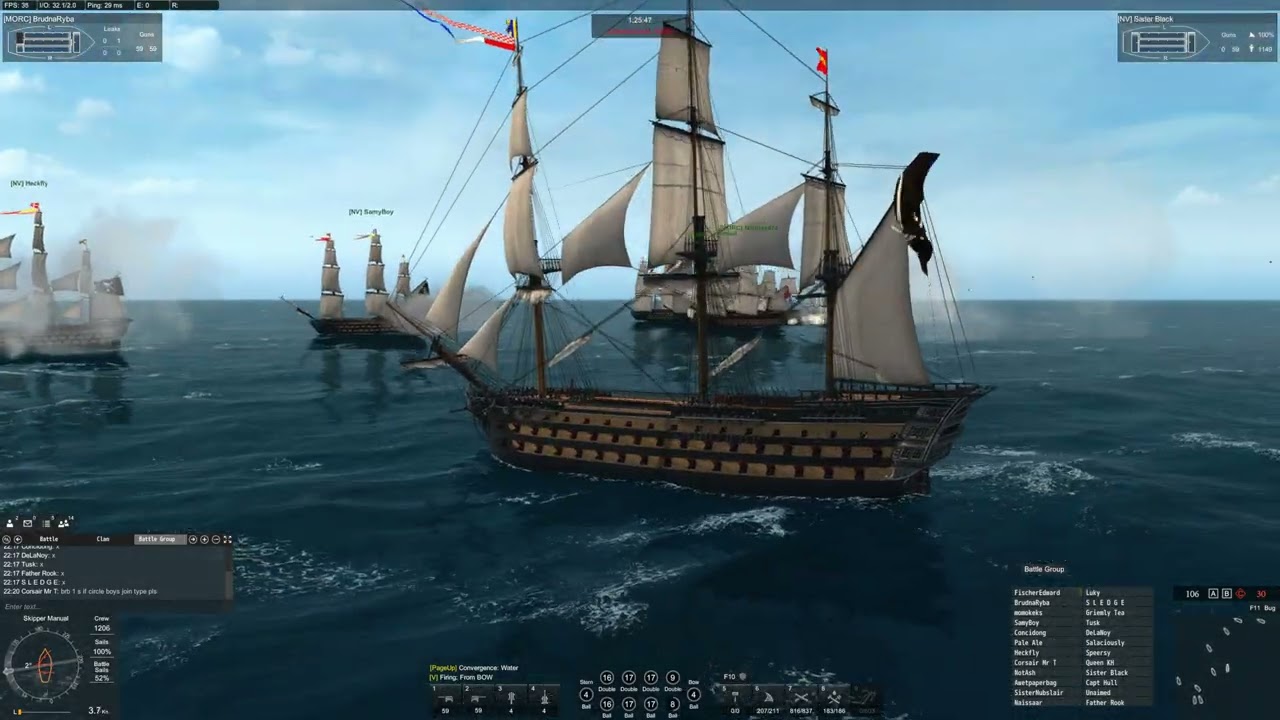 Морские бои — PVP-битва в порту — город Мортимер