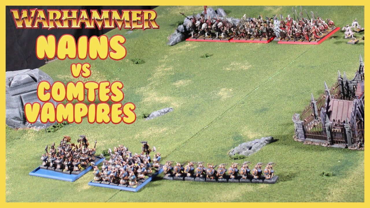 NAINS vs COMTES VAMPIRES Rapport de bataille Warhammer Battle V6 (FR)