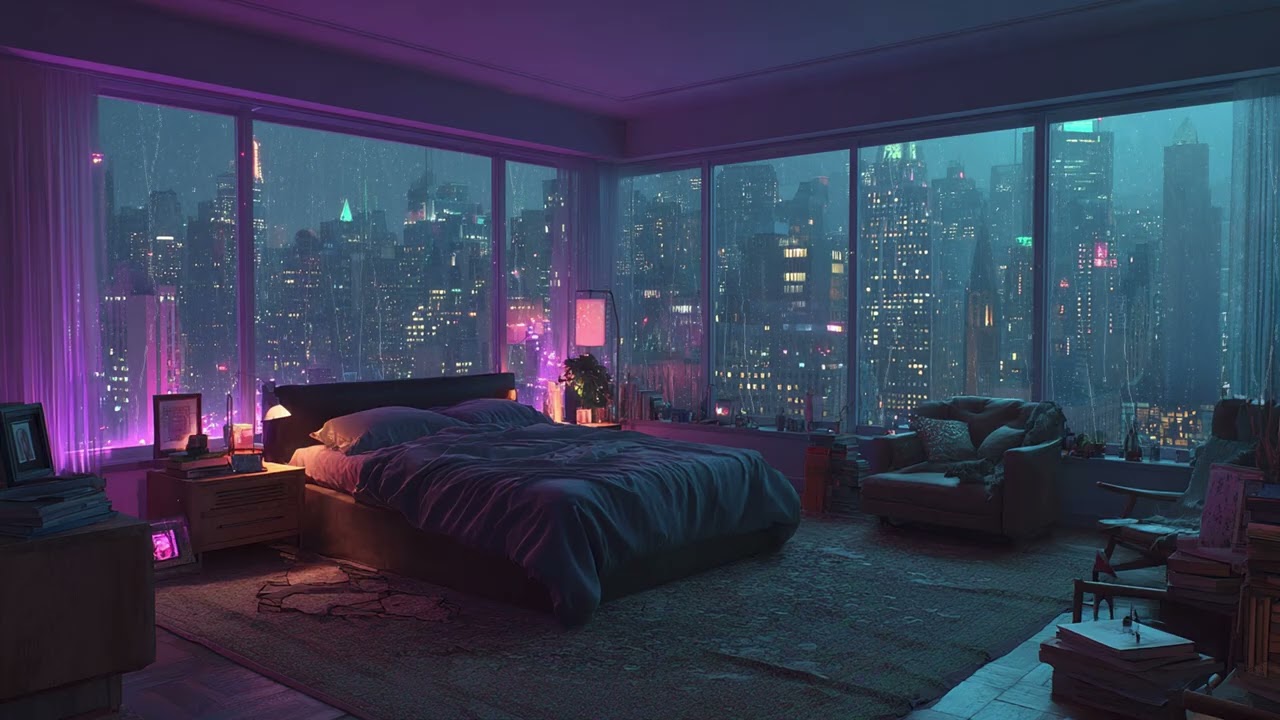 Cozy Rainy Evening in New York City Ambience for Sleeping Peaceful Relaxation and Focus