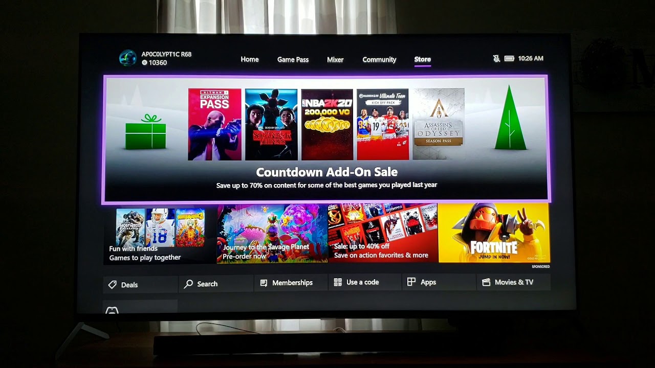 TCL 625 Xbox One X settings