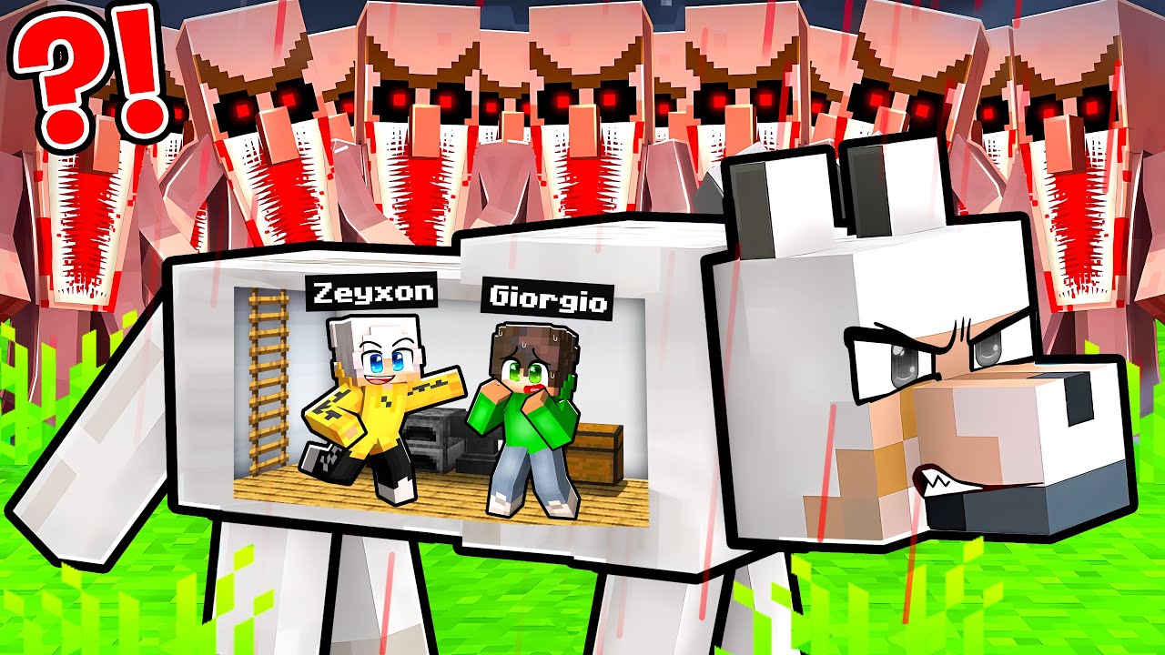 APOCALISSE DELL’ORRORE contro BUNKER DENTRO un CANE in Minecraft!