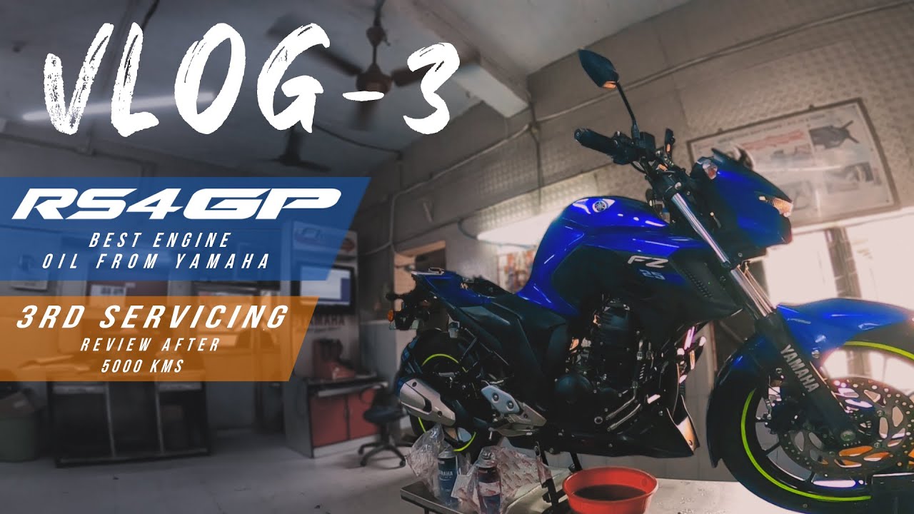 Yamaha Fz25 bs6 Servicing | 5000km Service Cost | RS4GP Best Engine Oil from Yamaha | Vlog 3
