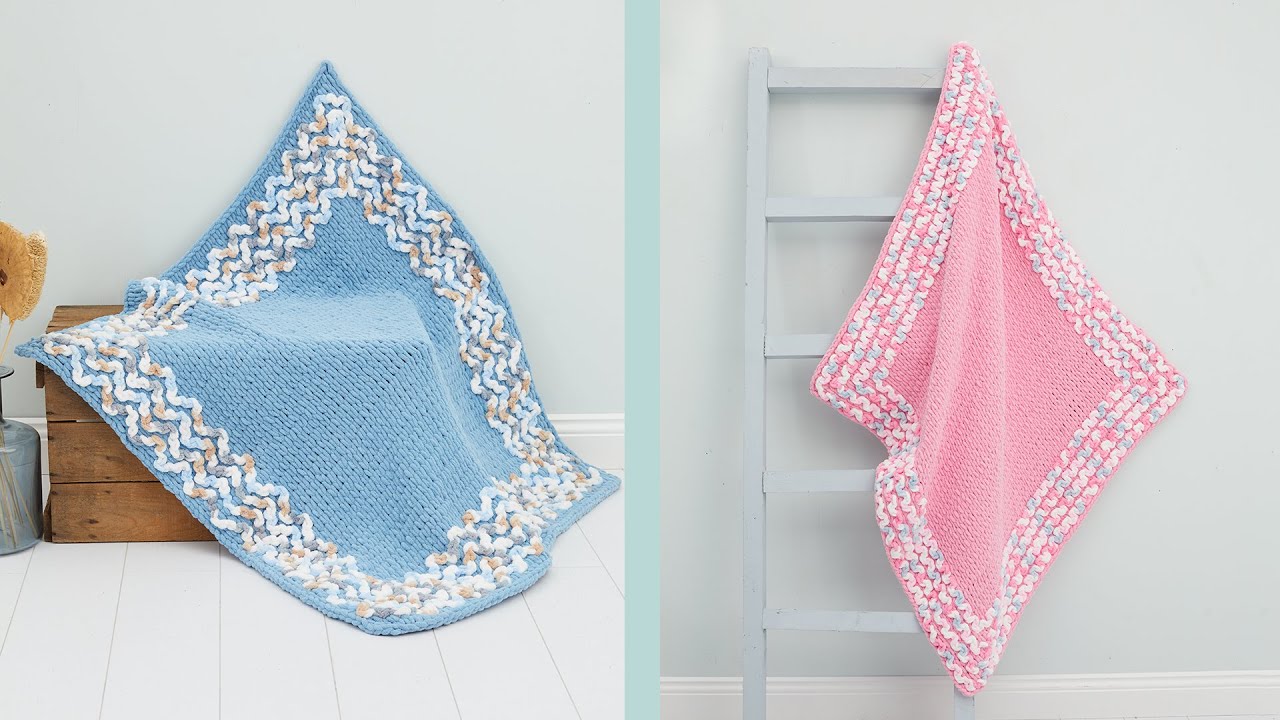 Puffy Fine ile Zincir İşi Battaniye / Chain Work Blanket / Элементарное одеяла с воздушными петлями
