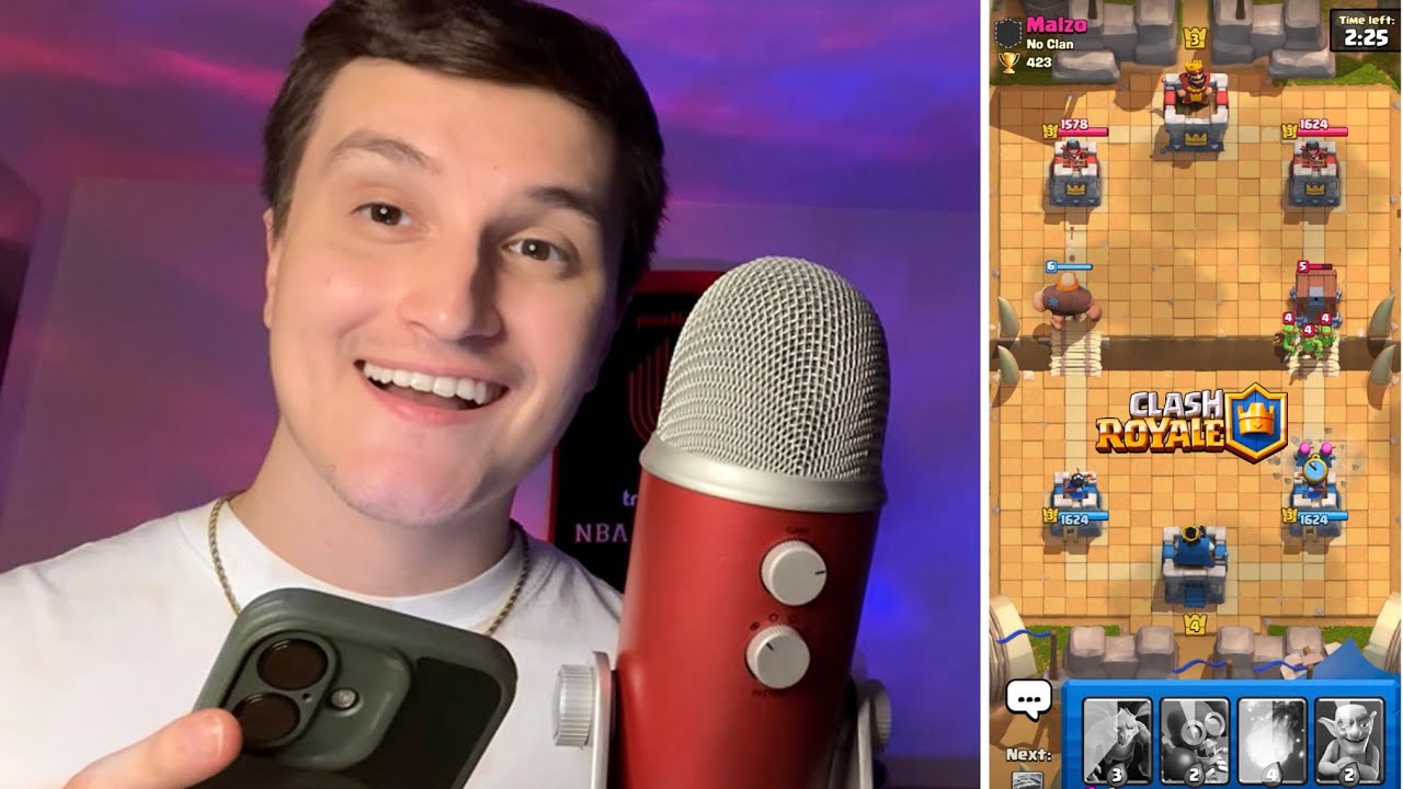 ASMR | Впервые играю в Clash Royale (геймплей + жевание жвачки)