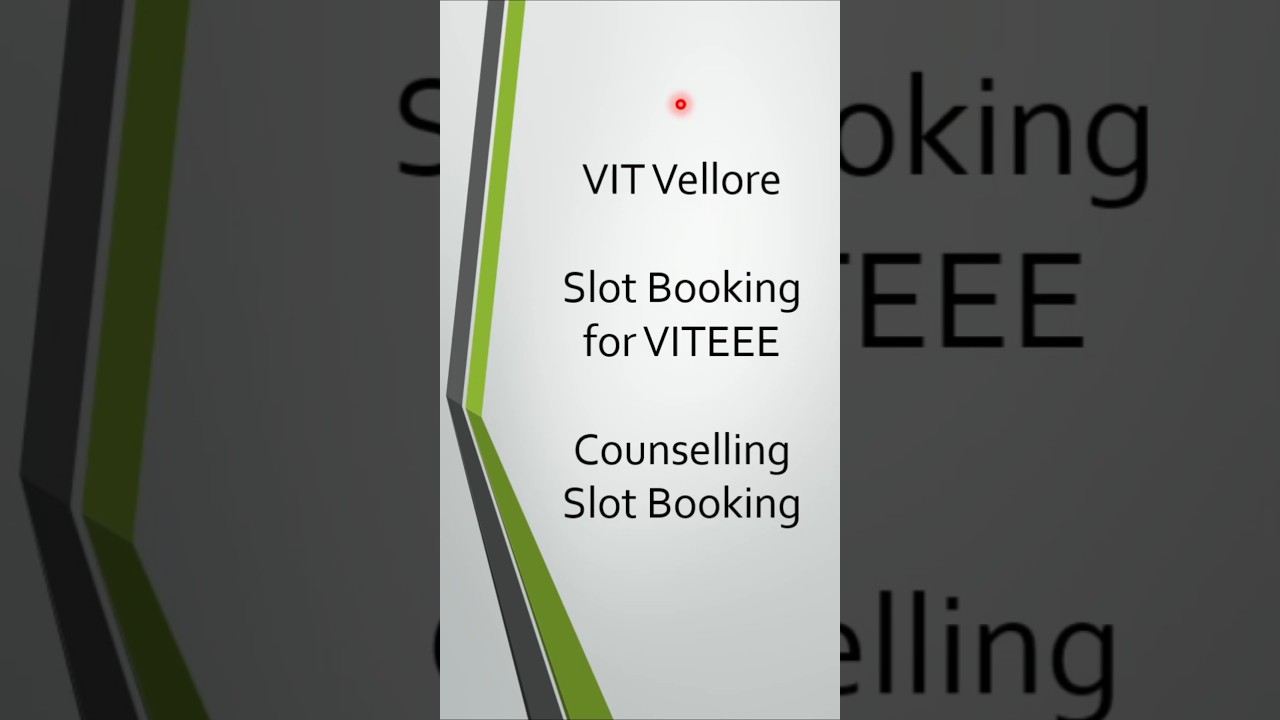 VITEEE 2026 Slot Booking Open | VIT Counselling Slot Booking Date & Process | Samriddh Saxena