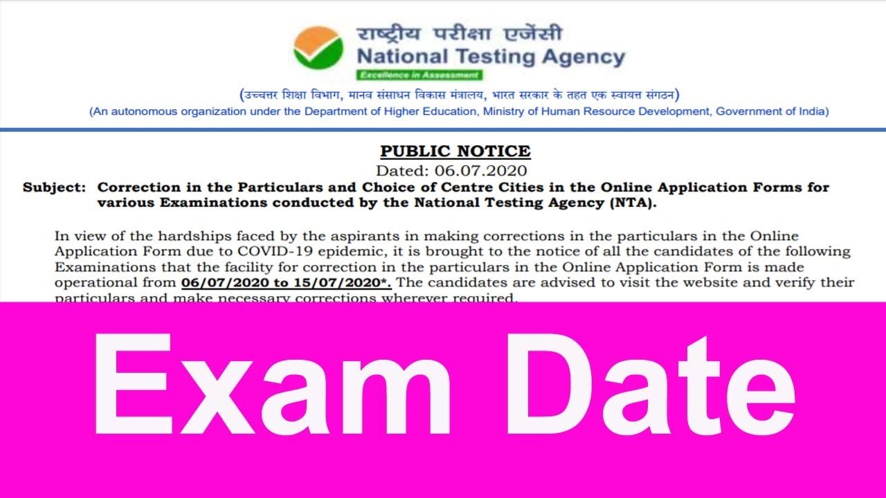 NTA UGC NET 2020 | Exam Date | Important News of NTA UGC NET Part 01