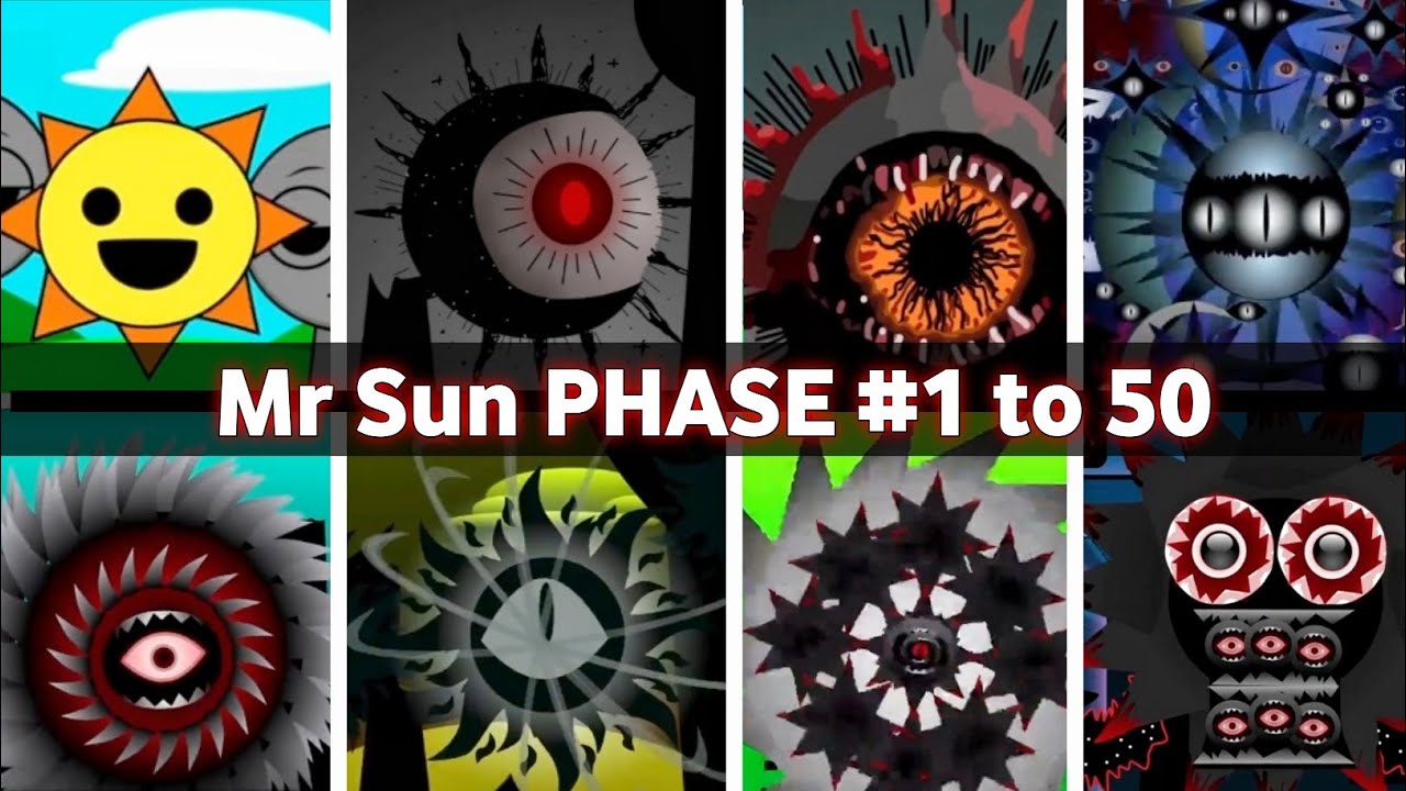Incredibox - Sprunki phase 1 to 50 Mr Sun in ALL Different Mods  
