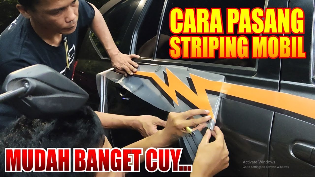 PASANG STRIPING MOBIL  | TUTORIAL CARA PASANG STICKER MOBIL