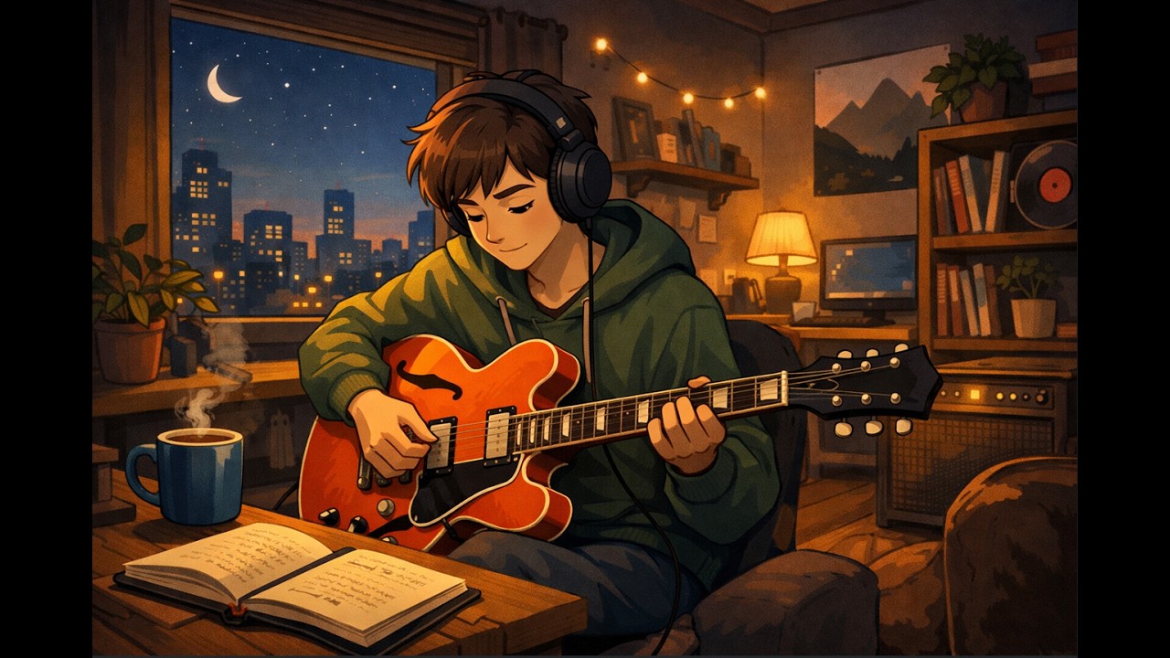 Chill Lofi Blues Guitar to Work or Study to