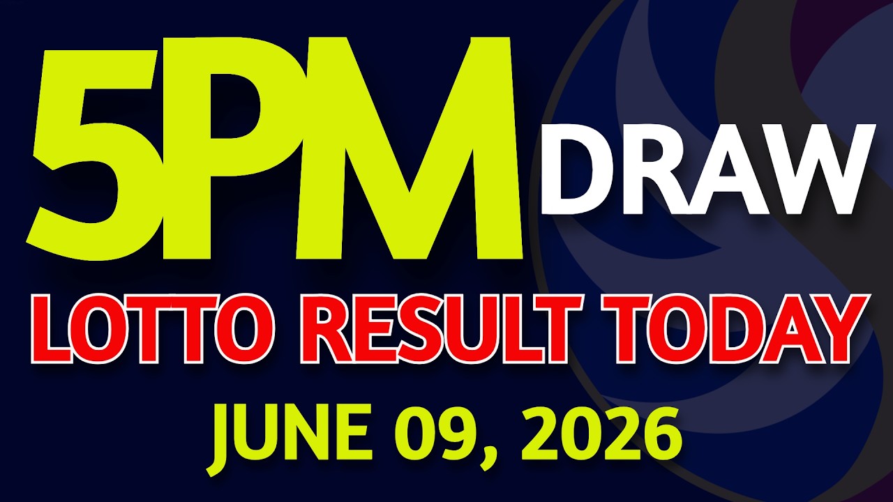 Lotto Result Today 5pm draw June 09, 2026 PCSO