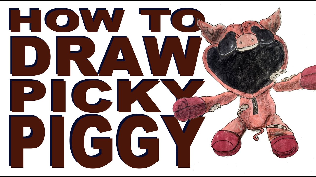 How to draw Damaged Picky Piggy (Poppy Playtime III)