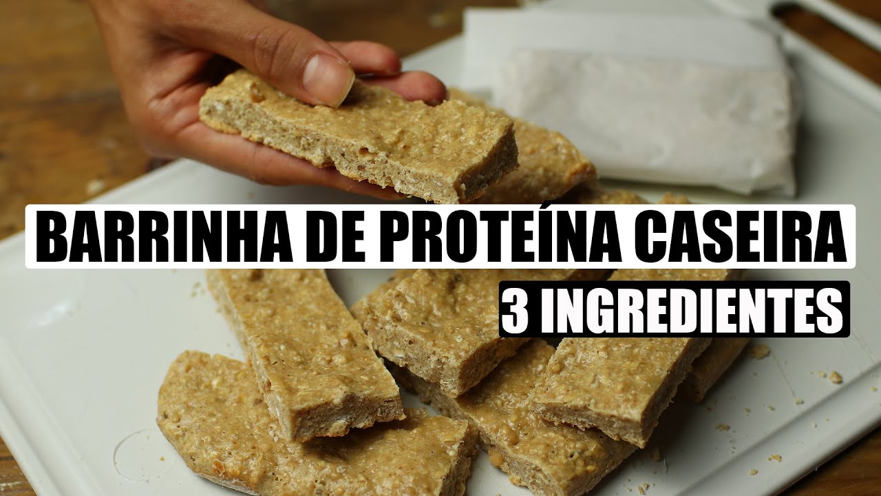 Barrinha de proteína caseira com apenas 3 ingredientes