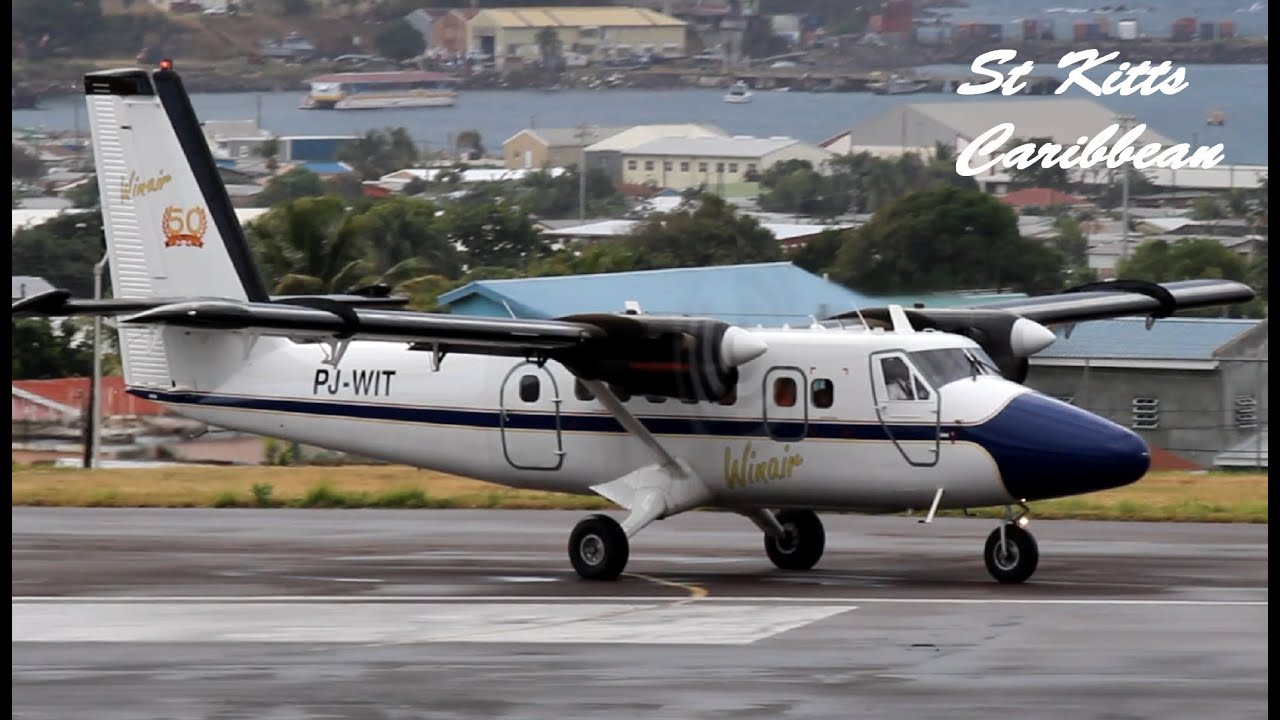 Winair Twin Otter, Liat ATR, Seaborne Saab 340 @ St Kitts Airport (HD 1080p)