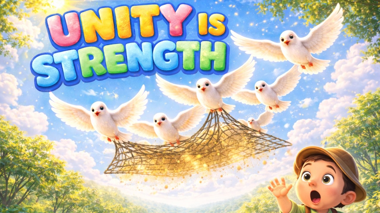 ✨ The Hunter and the Flock of Doves | A Story About Unity & Teamwork