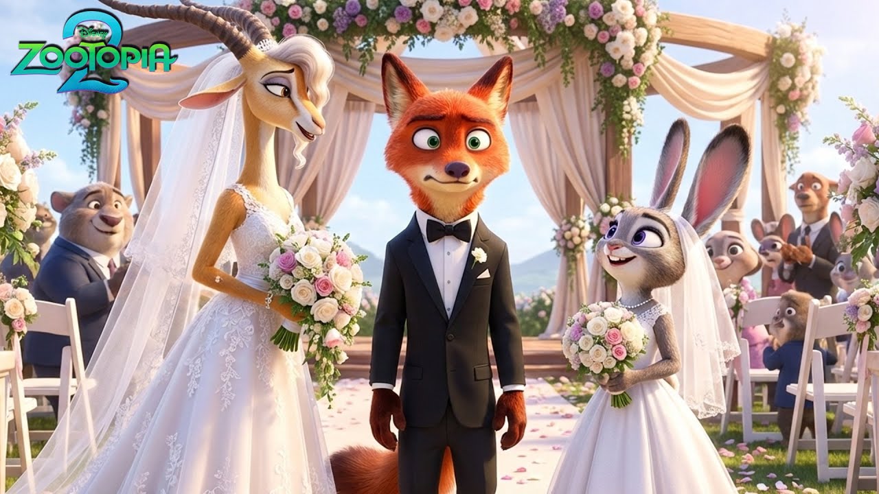 Nick, Gazelle & Judy Wedding (Zootopia 2 Inspo) | Animated Music Video DJ BEE BOP