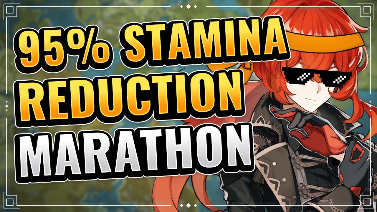 Patch 1.1 Bug - 95% PERMANENT Stamina Reduction Showcase (SPRINTING ASMR!) Genshin Impact Showcase