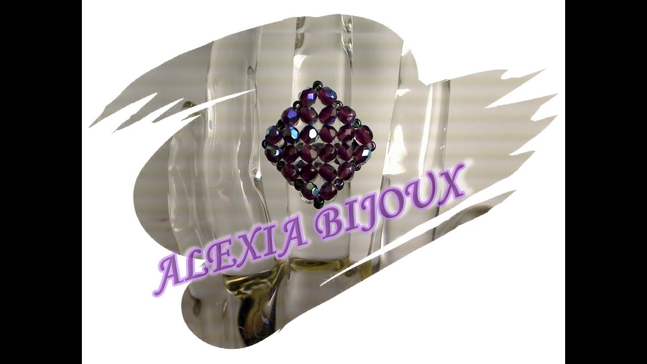 DIY -Tutorial Creazione Anello o ciondolo per collana rombo perline e cristalli o swarovski