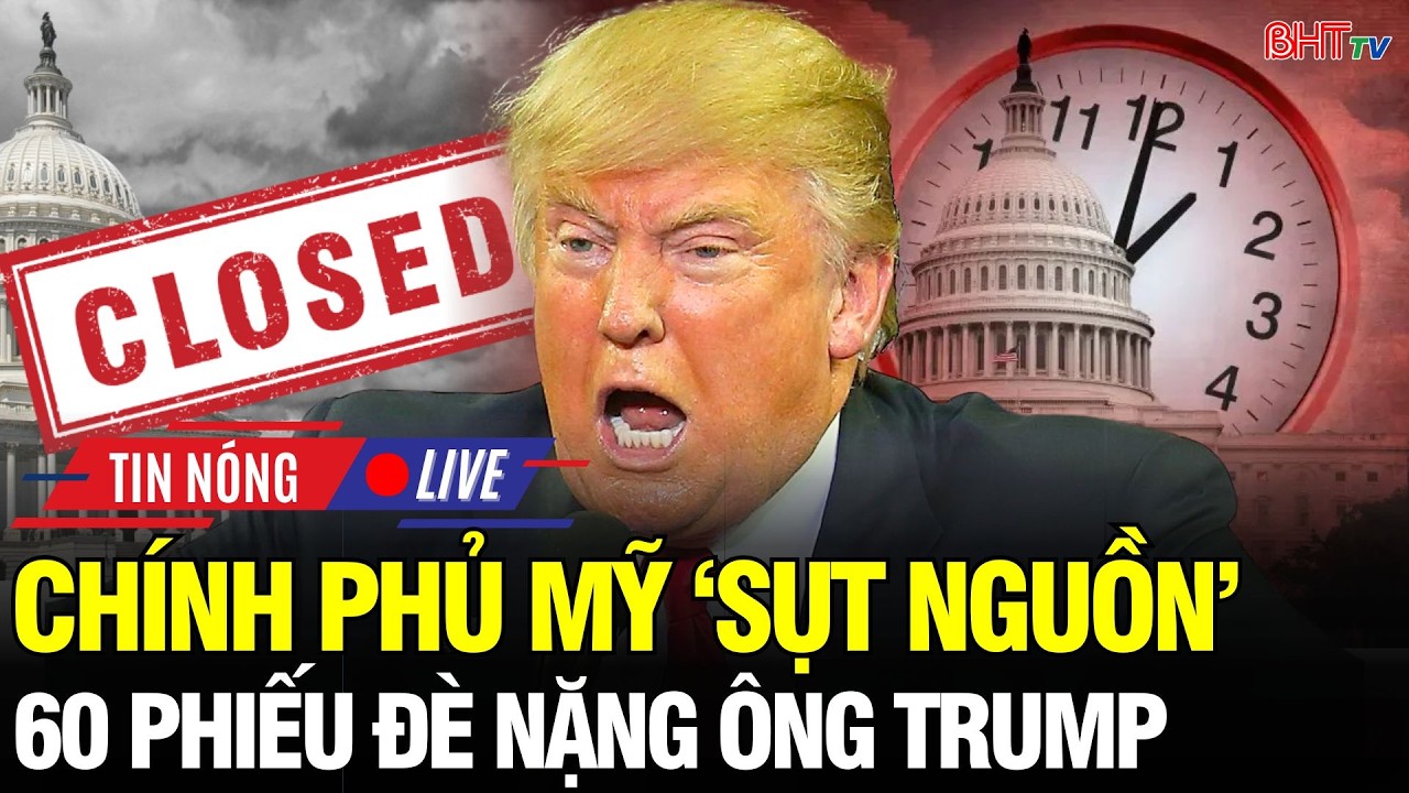 🔴Nước Mỹ Rung Chuyển: Chính phủ ‘sụt nguồn’ lần nữa! Bài toán 10 ngày & 60 phiếu cản bước ông Trump?