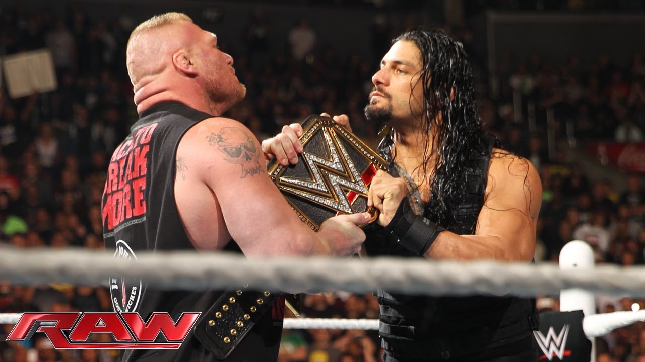 Roman Reigns et Brock Lesnar face à face :Raw, 23 Mars 2015 VF