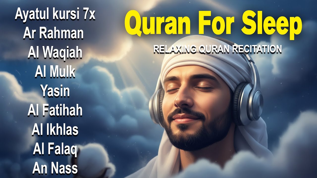 Peaceful Quran for Deep Sleep | Al-Fatiha,Ayatul Kursi,Surah Ar-Rahman, Al-Mulk, Yasin