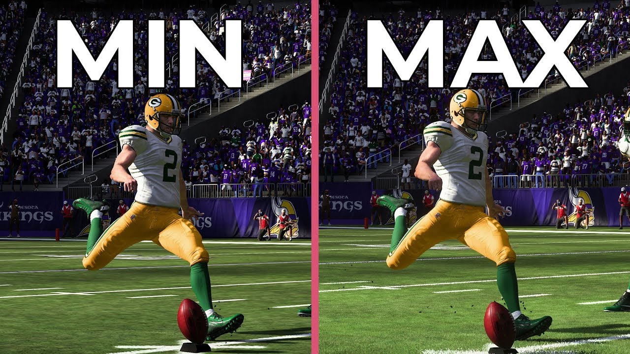 [4K] Madden NFL 19 – PC Min vs. Max Frame Rate Test & Graphics Comparison