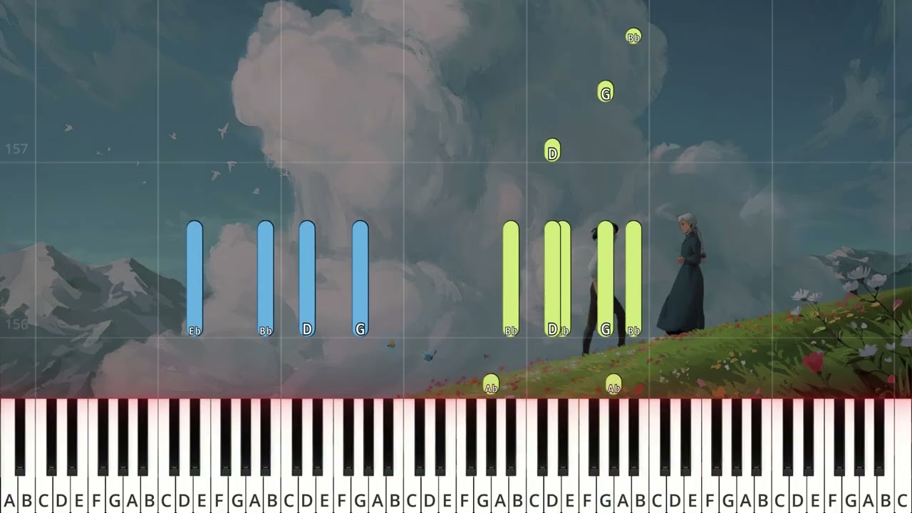 Merry Go Round of Life | [Piano Tutorial] (Synthesia)