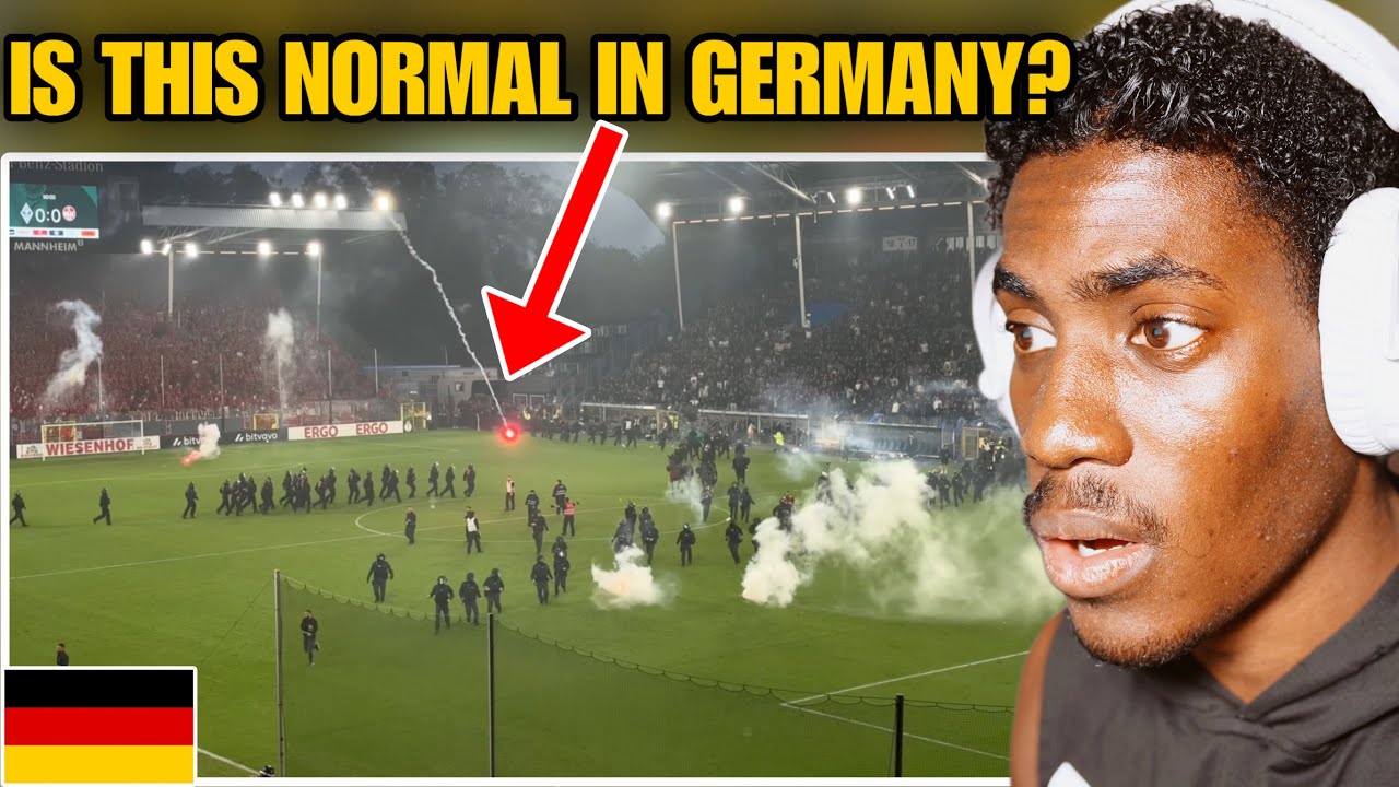 American Shocked by German Soccer Game Ending in Chaos.. Police Storms the Field
