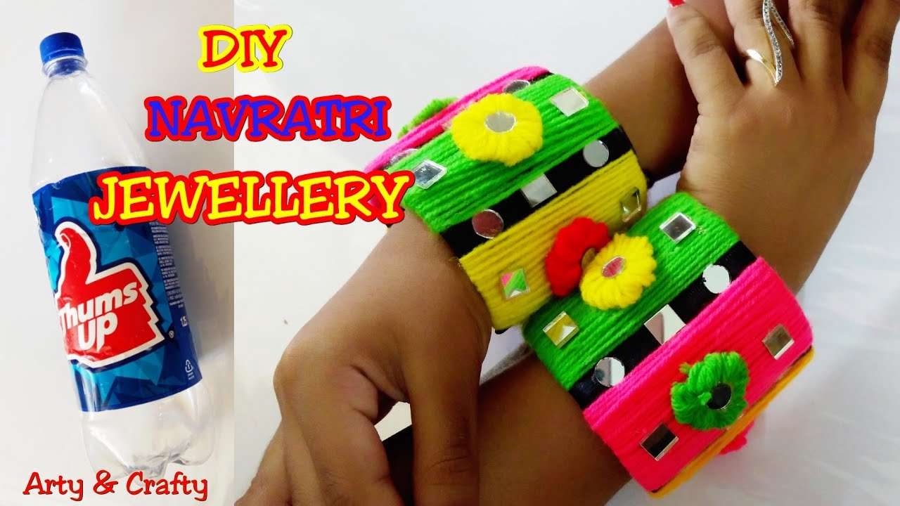 DIY Best Out Of Waste/DIY Bangles or Bracelets/Navratri Jewellery 2018/DIY Navratri Jewellery