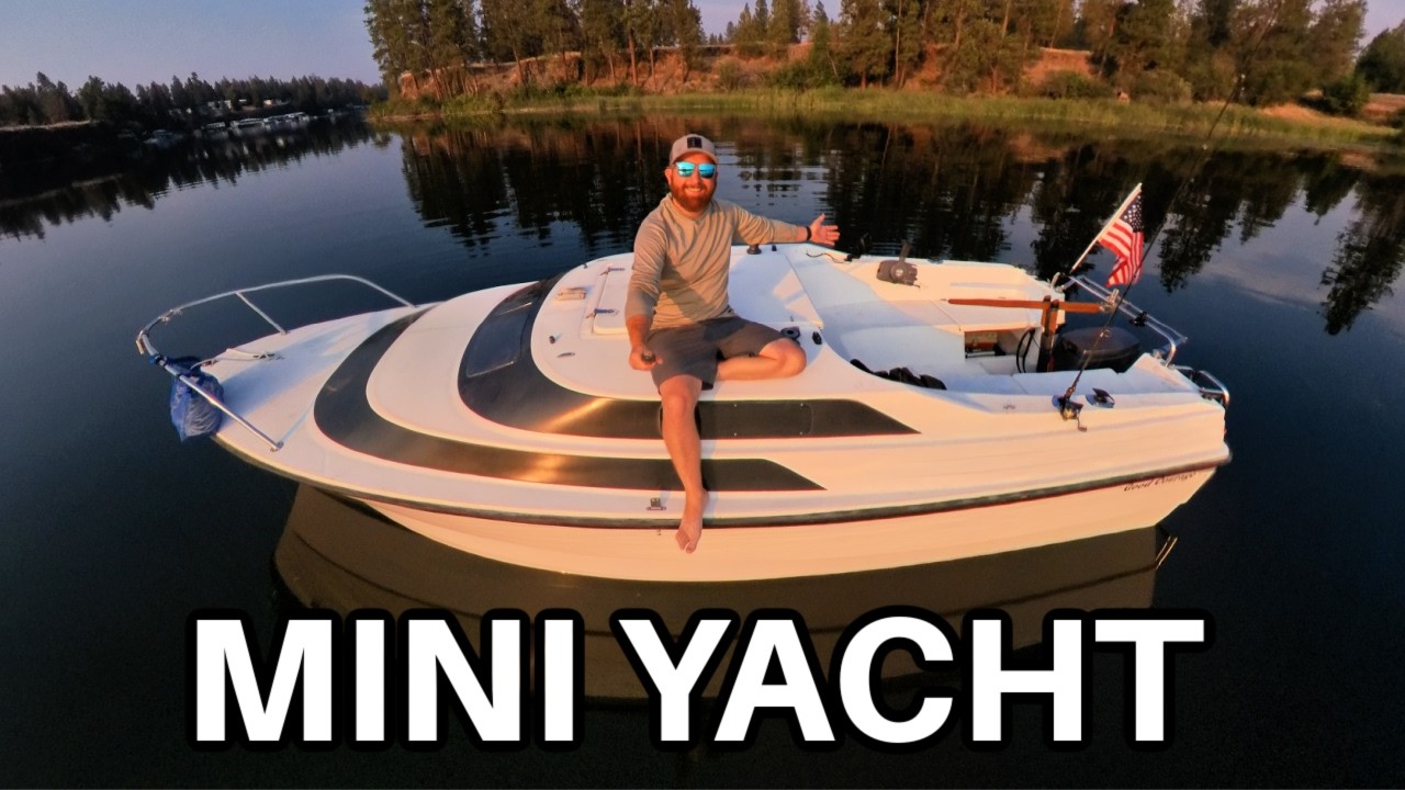 First Night on my Mini Yacht | Solo Boat Camping