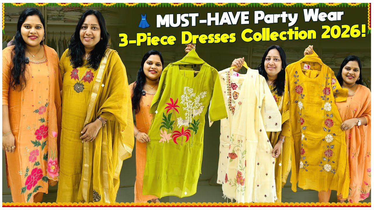 👗 MUST-HAVE Party Wear 3-Piece Dresses Collection 2026!