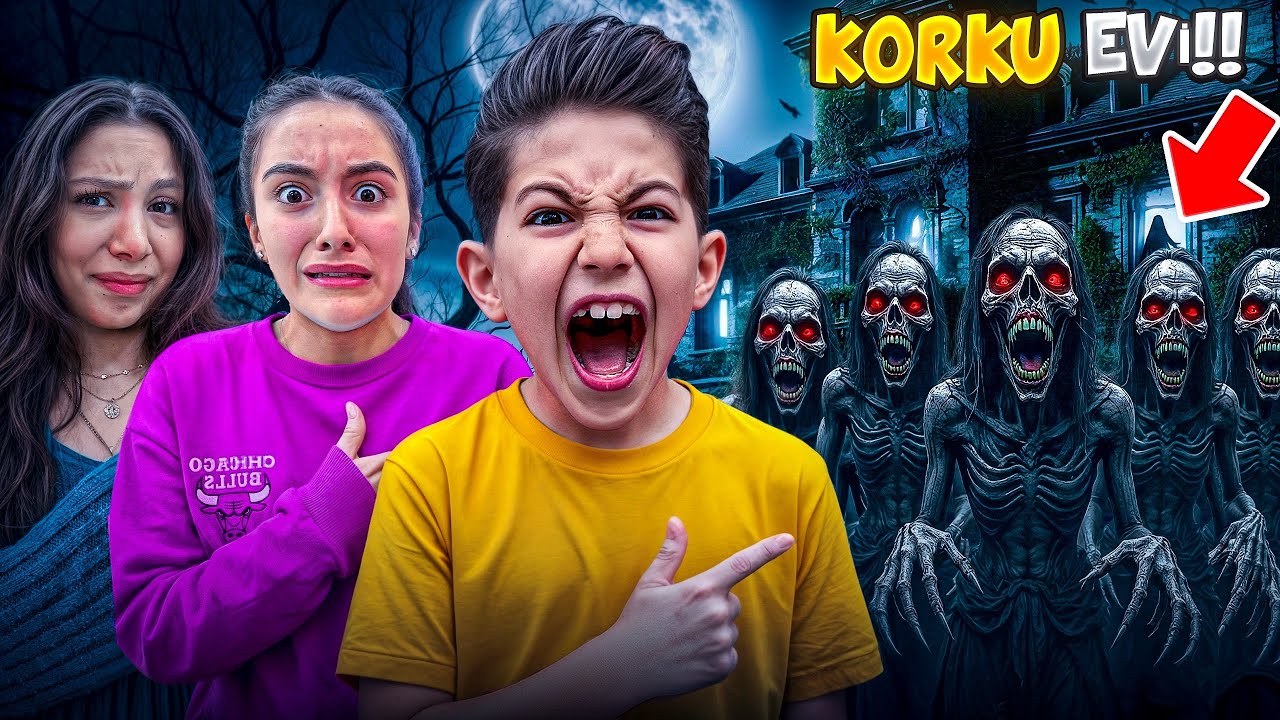 KORKU EVİNE GİTTİK!!! TUZAKLARLA DOLU KORKU EVİ | 2️⃣