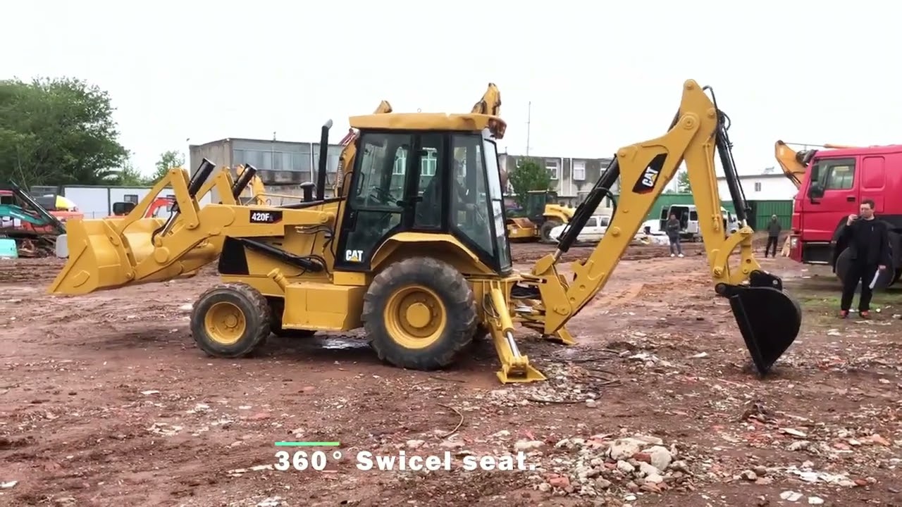 CAT 420F Backhoe Loader - Product Intro & Operation Demo - Shanghai Stock Available