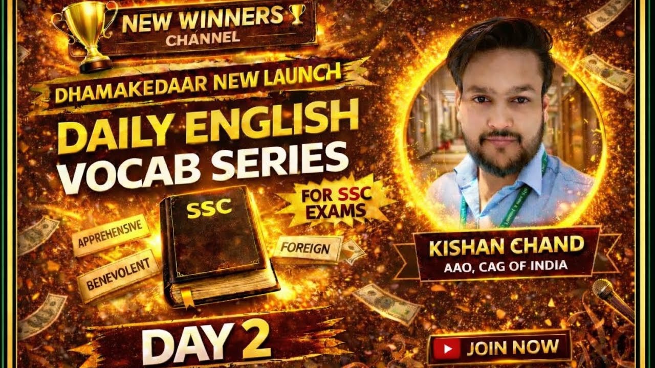 🔥SSC English Vocabulary Day 2 |🎯Daily Vocab Series 💯Must Watch for Aspirants SSC CGL, CHSL, MTS, CPO
