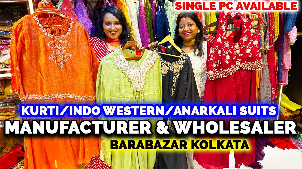 Barabazar Kurti Wholesale Market | Latest Indo Western Anarkali Suit | Barabazar Eid Collection 2026