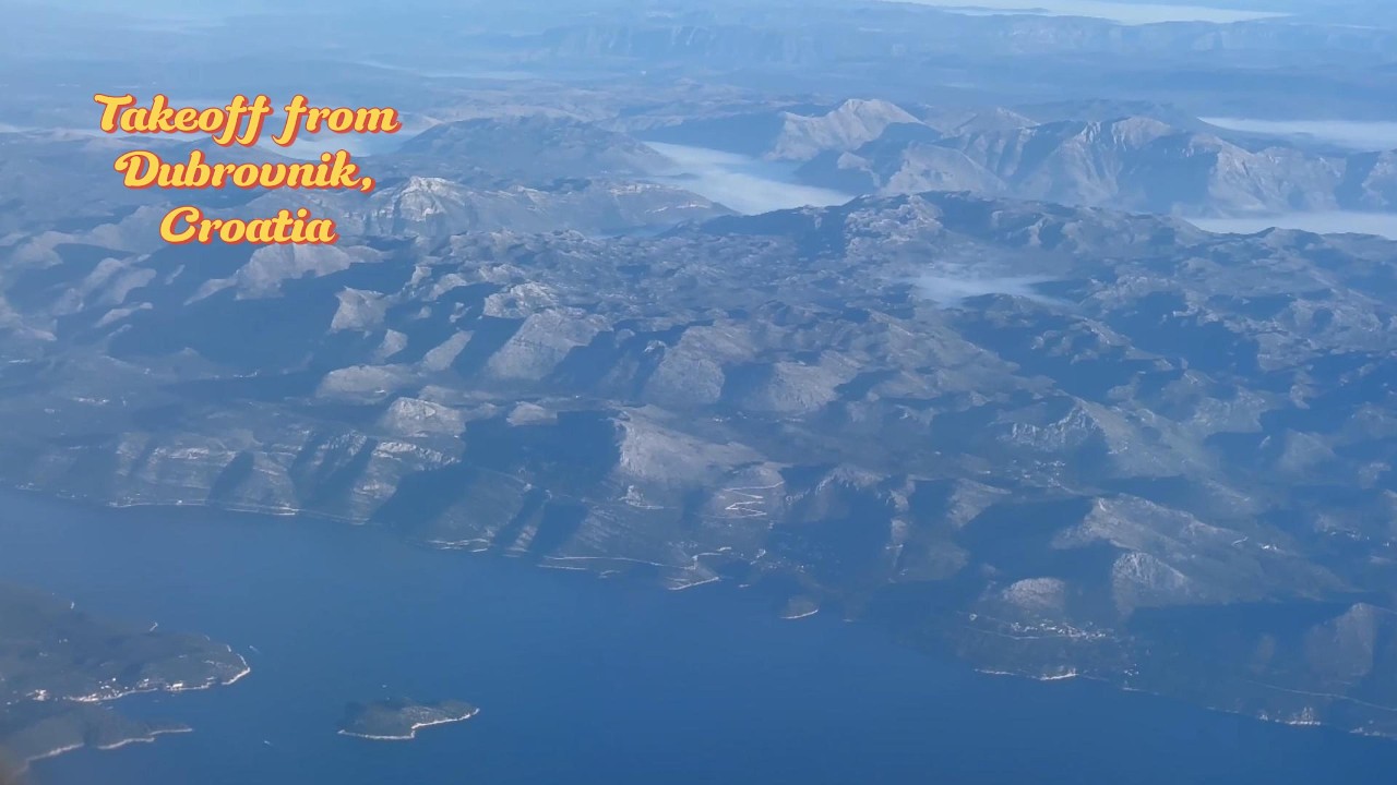 Takeoff from Dubrovnik Airport | Stunning Views of Croatia’s Coast & Mountains