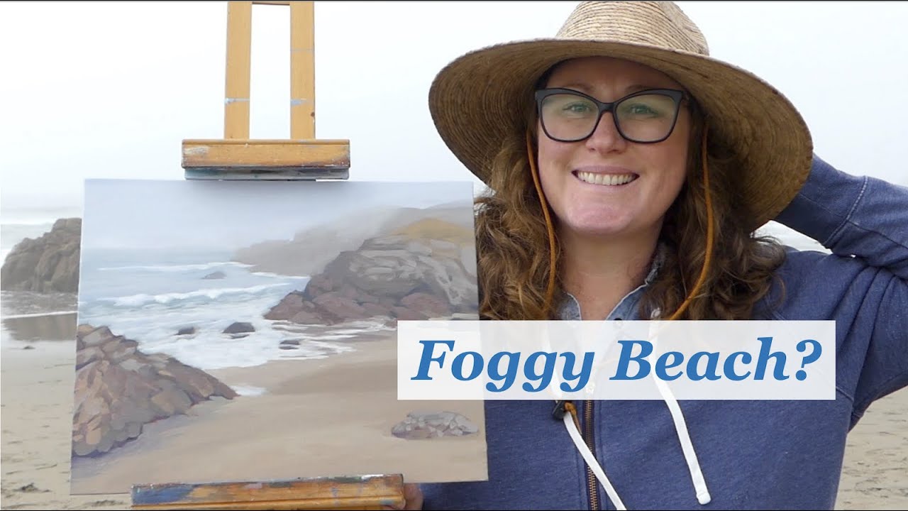 Mystical Acrylic Painting Amidst the Fog at Dillon Beach, CA