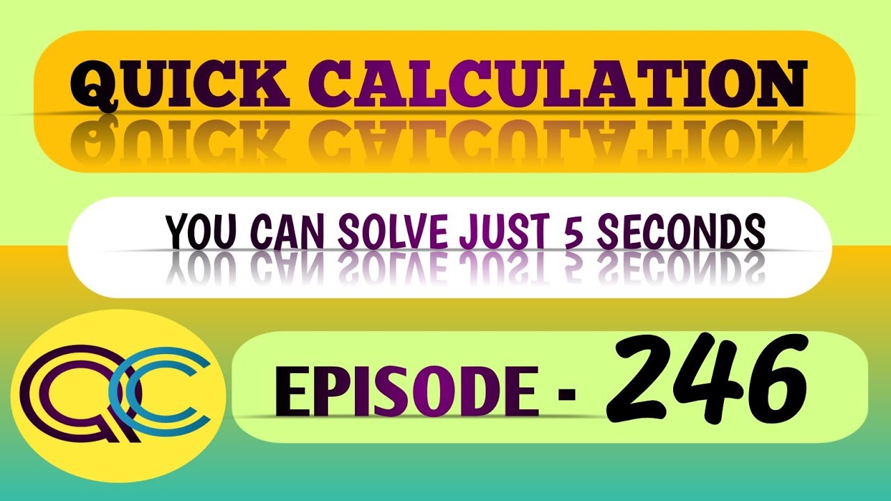 Viral Maths Navneet Sir Episode #246 @QuickCalculation