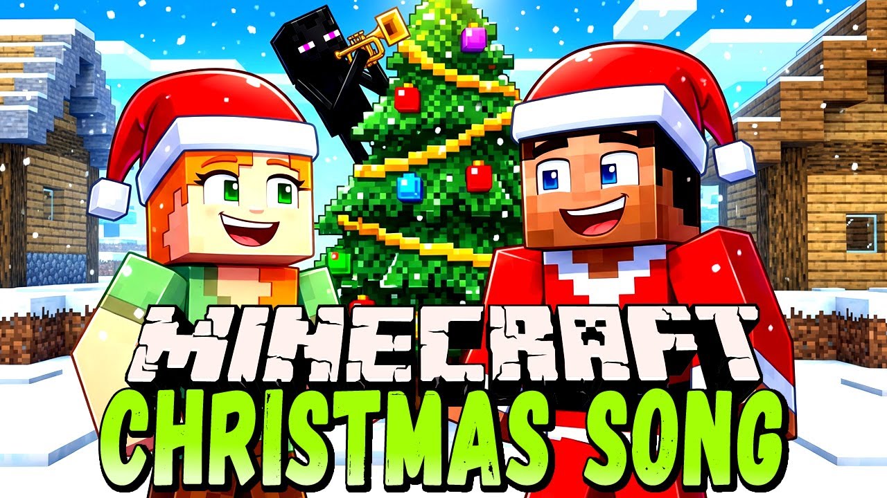 ♫ Рождественская песня из Minecraft (музыкальный видеоклип, анимация) от BIGnoob ♫