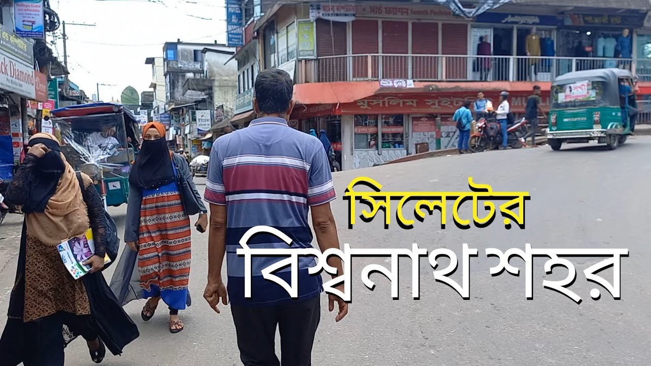 সিলেটের বিশ্বনাথ শহর দেখুন হেটে হেটে | Bishwanath town | A walking in a town in Sylhet Bangladesh