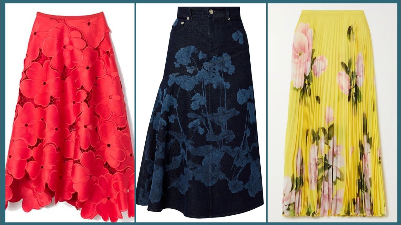 Beautiful 😍 woman's skirt designing ideas #skirt 