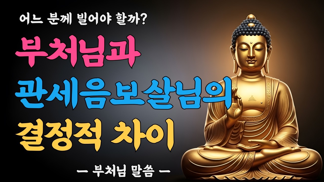 부처님과 관세음보살님의 결정적 차이｜내가 부르는 그 이름에 답이 있다ㅣ부처님 말씀ㅣ불교 명언
