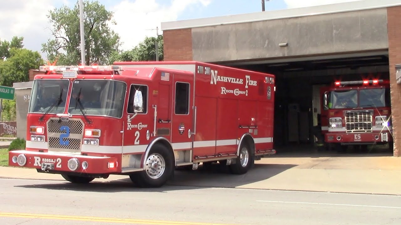 Nashville Fire Department Rescue 2 And Engine 5 Responding 6-28-24