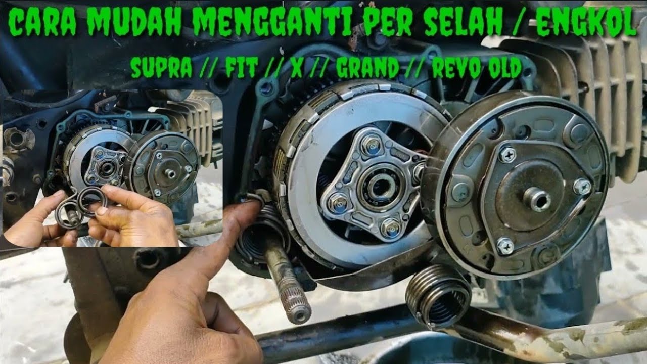 cara mengganti per selah/engkol starter supra // fit // x // grand // revo old