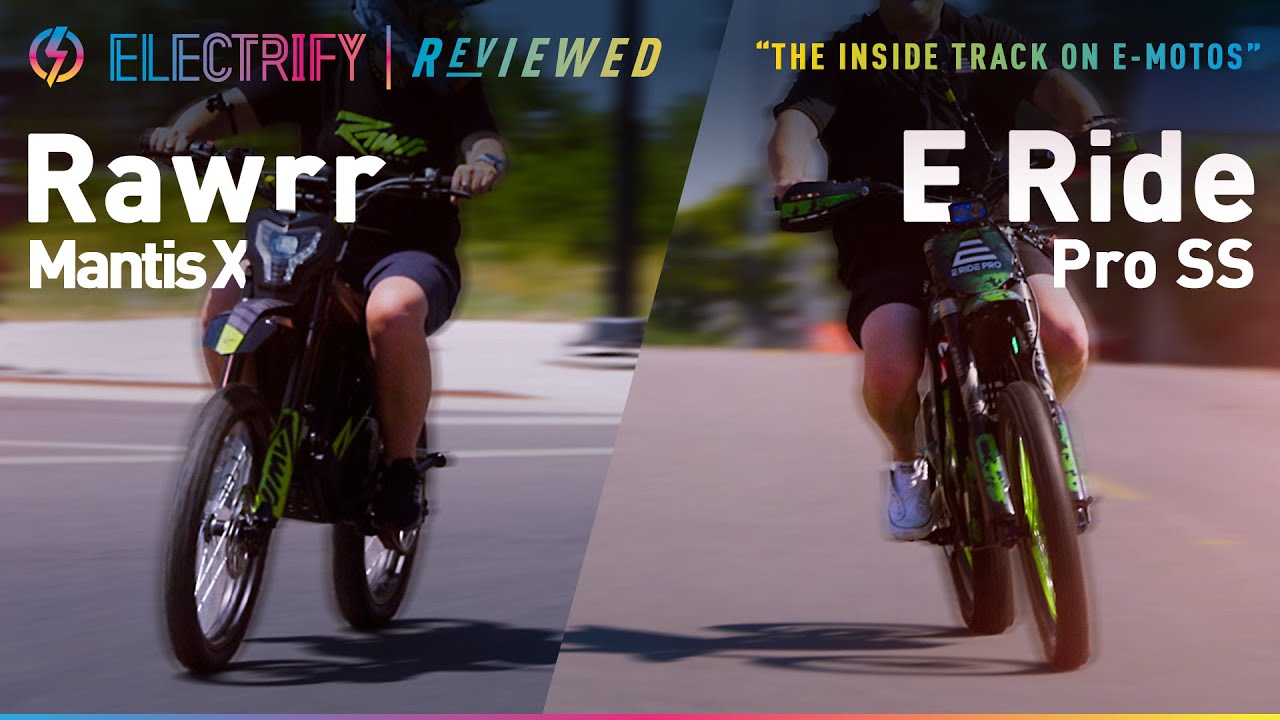 Rawrr Mantis X против E Ride Pro SS: какой электрический мотоцикл для мотокросса подойдет именно ...